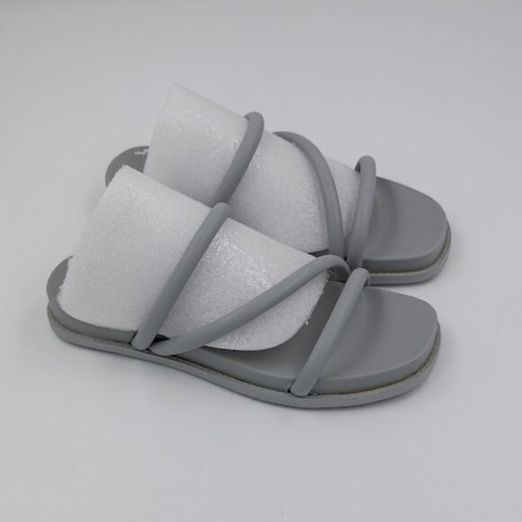 DV by Dolce Vita Cortez Footbed Sandals, Grey, Women's Size 5 - Picture 1 of 5
